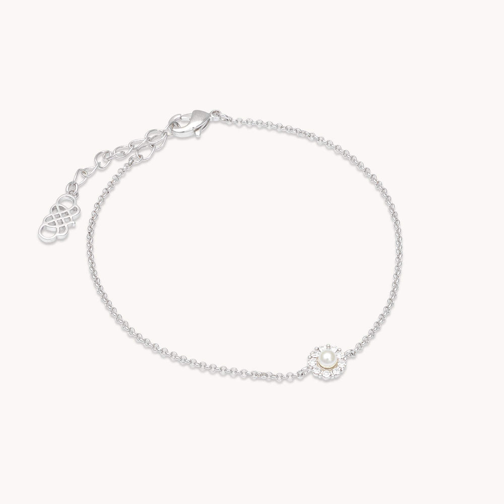 Petite Miss Sofia Pearl Bracelet - Silver