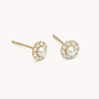 Petite Sofia Pearl Earrings - Gold