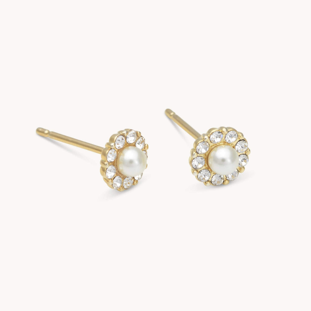 Petite Sofia Pearl Earrings - Gold