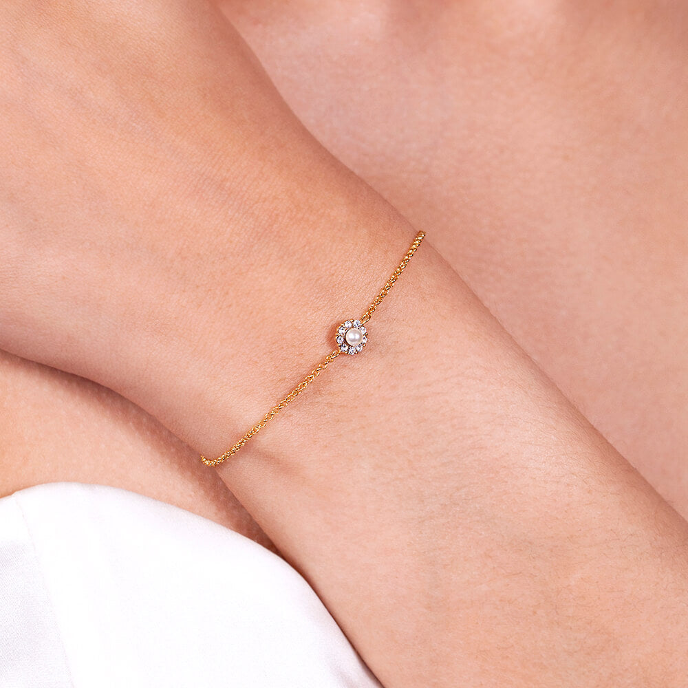 Petite Miss Sofia Pearl Bracelet - Gold