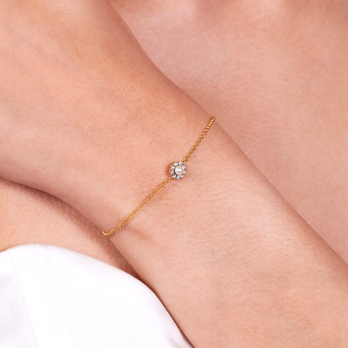 Petite Miss Sofia Pearl Bracelet - Gold