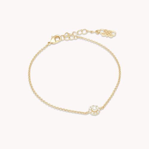 Petite Miss Sofia Pearl Bracelet - Gold