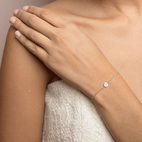 Petite Miss Sofia Crystal Bracelet - Silver