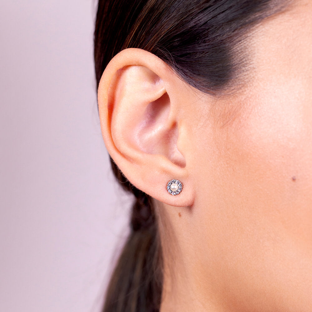 Petite Sofia Pearl Earrings - Gold