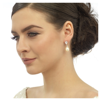Shimmer Pearl Earrings - Clip on