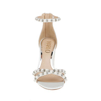 Alexene - soft white pearl mid heel