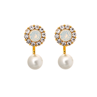 Miss Sofia Butterfly Earrings - Ivory Opal
