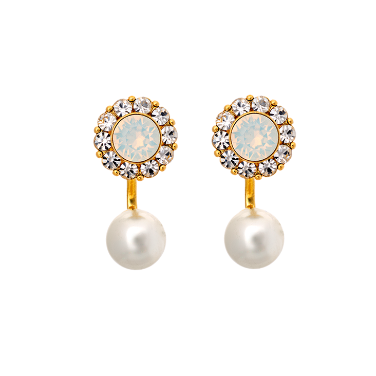 Miss Sofia Butterfly Earrings - Ivory Opal
