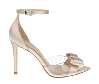 Chloe - Nude point bow heels