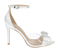 Chloe - soft white point bow heels