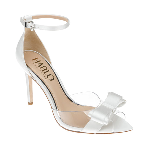 Chloe - soft white point bow heels
