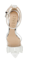 Chloe - soft white point bow heels