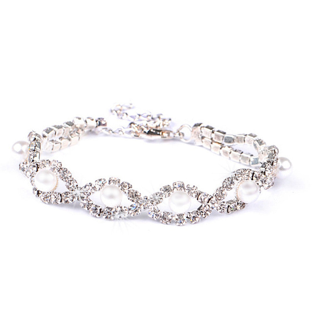 Crystal Pearl Bracelet