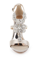 Leah Embellished T-Strap Sandal Ivory