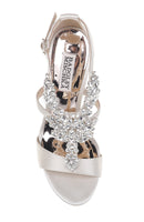 Leah Embellished T-Strap Sandal Ivory