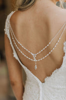 Crystal Back Drape With Diamante Dropper