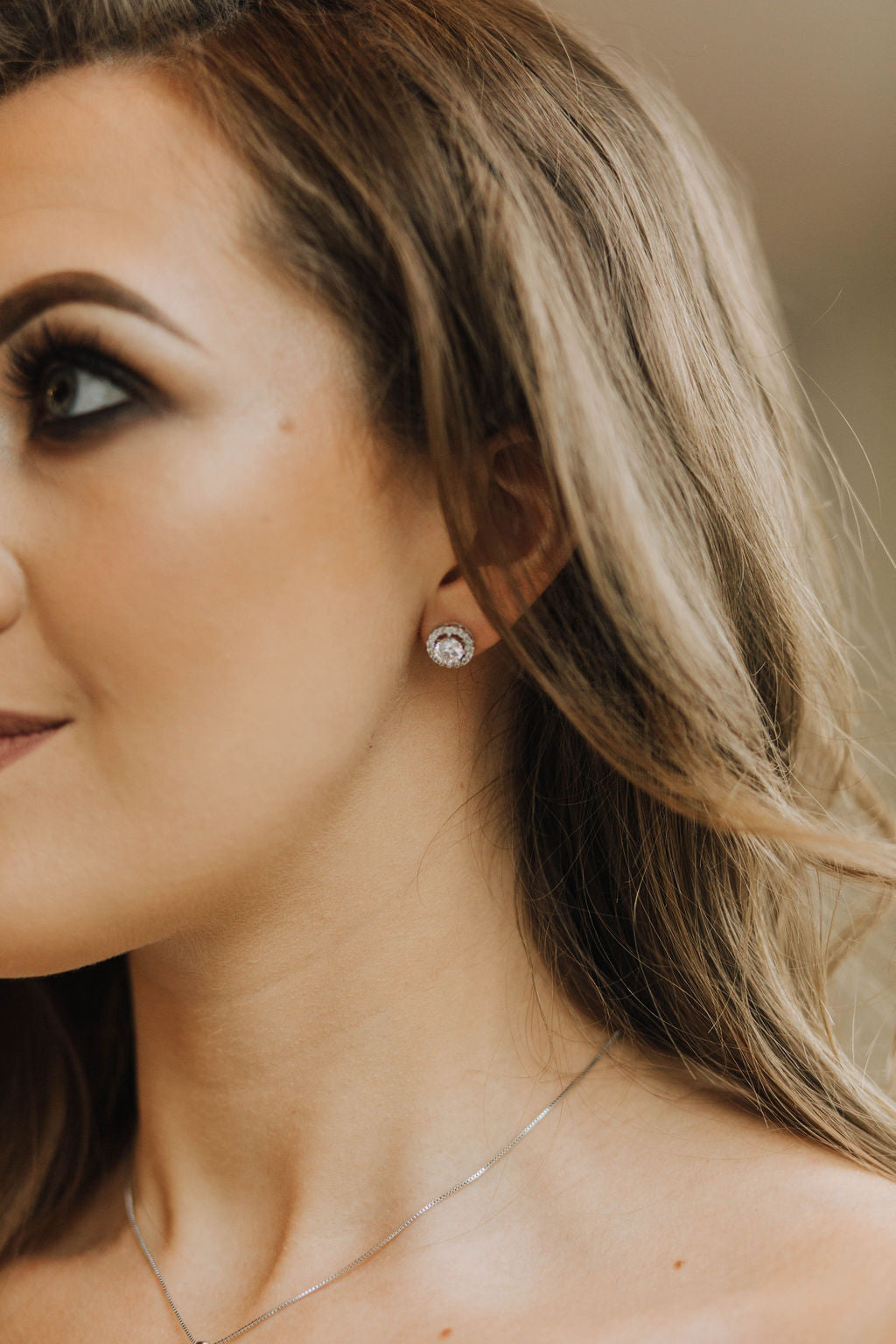 Halo Silver Necklace Set