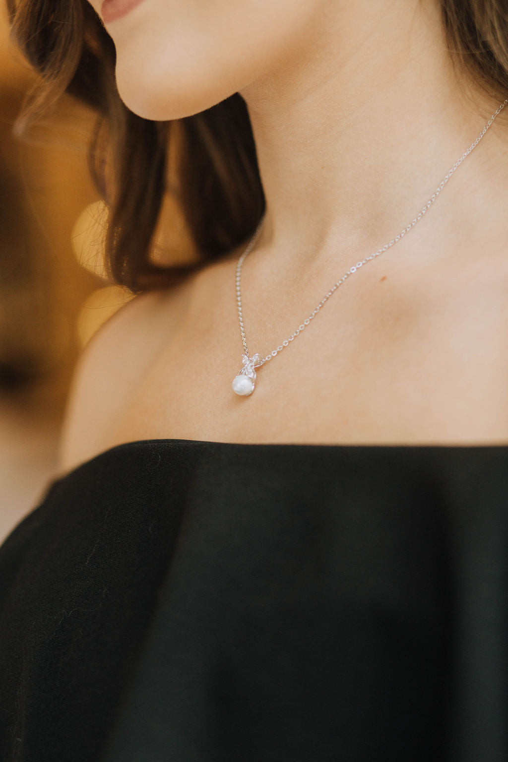 Charlotte Pearl Necklace & Earrings Set
