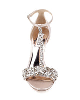 Veil T-Strap Evening Sandal Nude