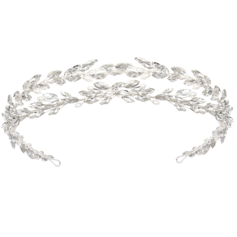 Double strand crystal headband