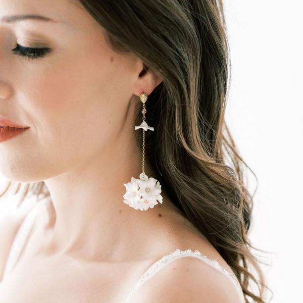 Elle Flower Bridal Earrings