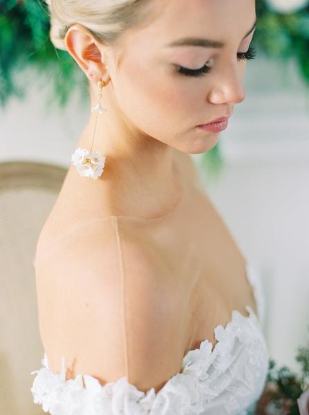 Elle Flower Bridal Earrings