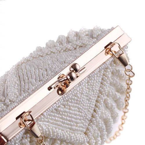 Beaded Shell Clutch