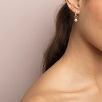 Petite Kennedy Hoops - Ivory Pearl (gold)