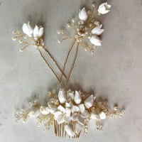 Kim 3 piece comb & pin set