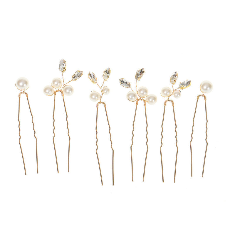 Crystal Pearl pin set