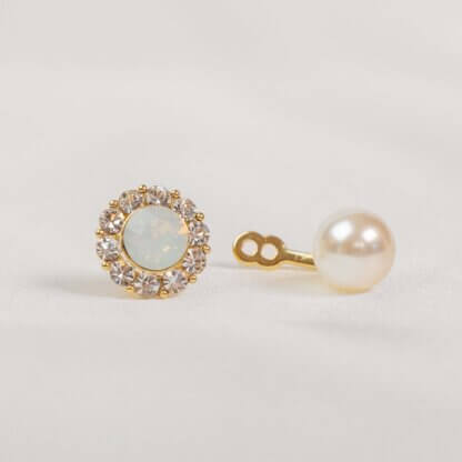 Miss Sofia Butterfly Earrings - Ivory Opal
