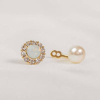 Miss Sofia Butterfly Earrings - Ivory Opal