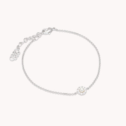 Petite Miss Sofia Pearl Bracelet - Silver