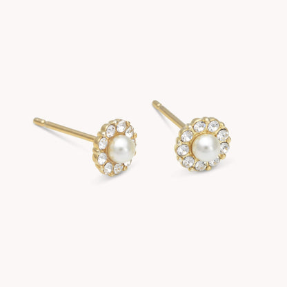 Petite Sofia Pearl Earrings - Gold