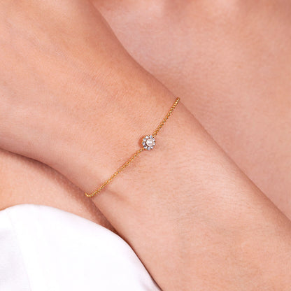 Petite Miss Sofia Pearl Bracelet - Gold