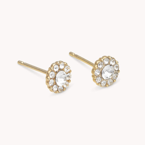 Petite Miss Sofia Earrings Crystal - Gold