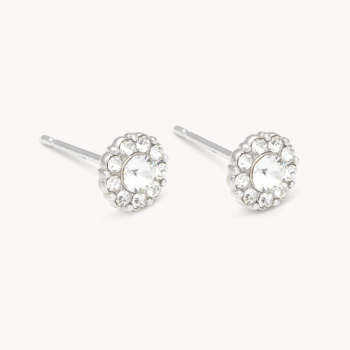 Petite Miss Sofia Earrings Crystal - Silver