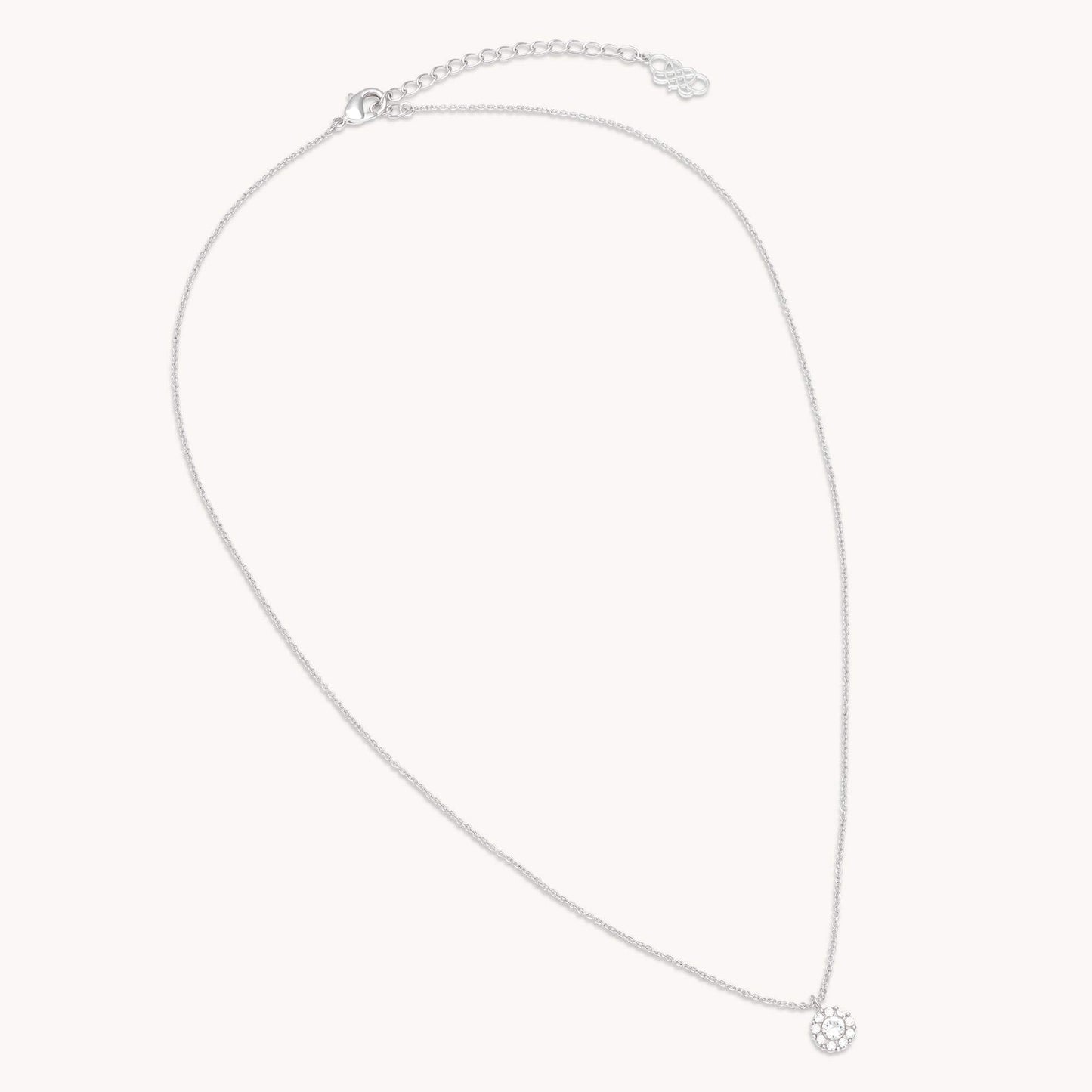 Petite Miss Sofia Crystal Necklace - Silver
