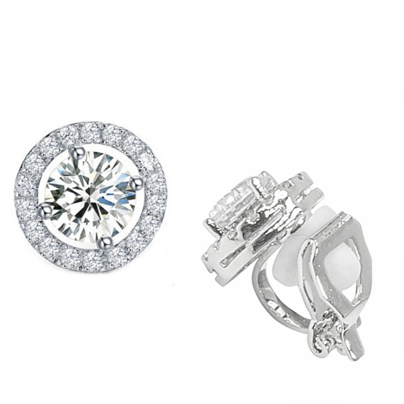 Halo Clip on stud earrings