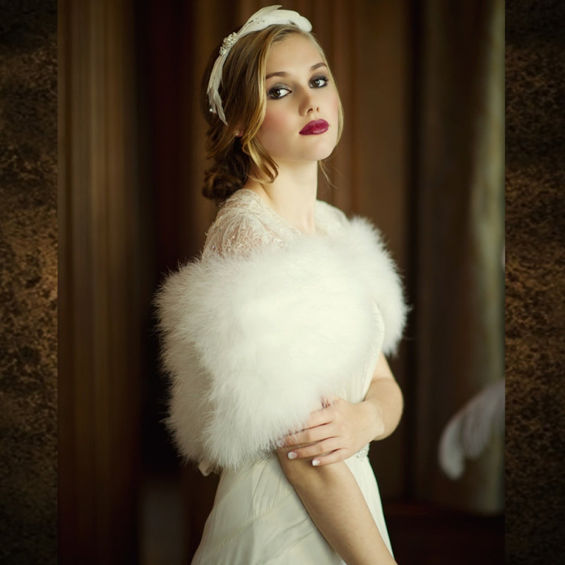 Vintage Marabou Feather Shrug