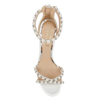 Alexene - soft white pearl mid heel