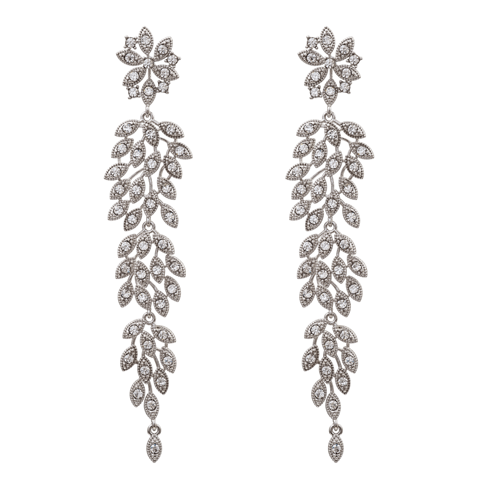 Laurel Earrings - Crystal