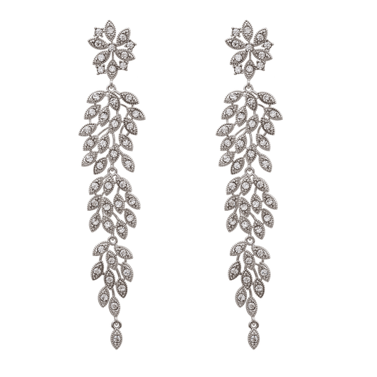 Laurel Earrings - Crystal