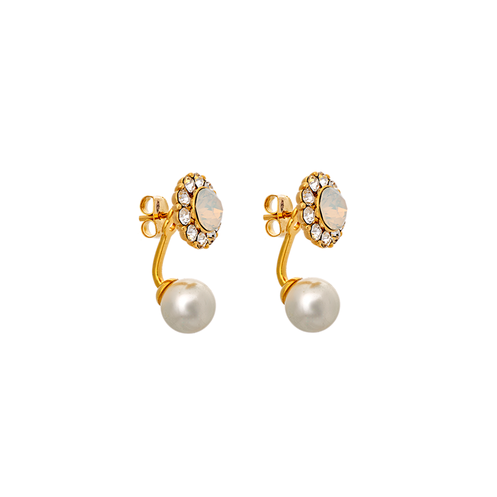 Miss Sofia Butterfly Earrings - Ivory Opal