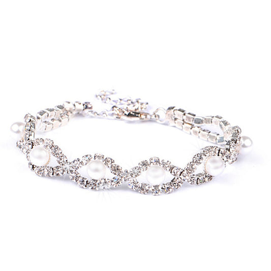 Crystal Pearl Bracelet