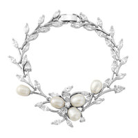 Pearl Leaf Bracelet