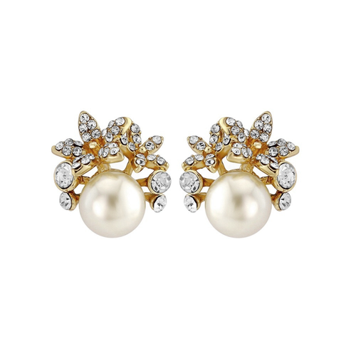 Anna Pearl Earrings - Gold