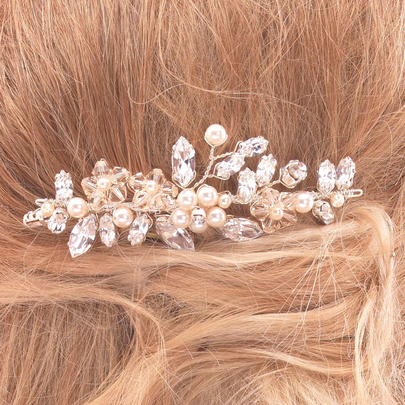 Pearl Blossom Veil Comb