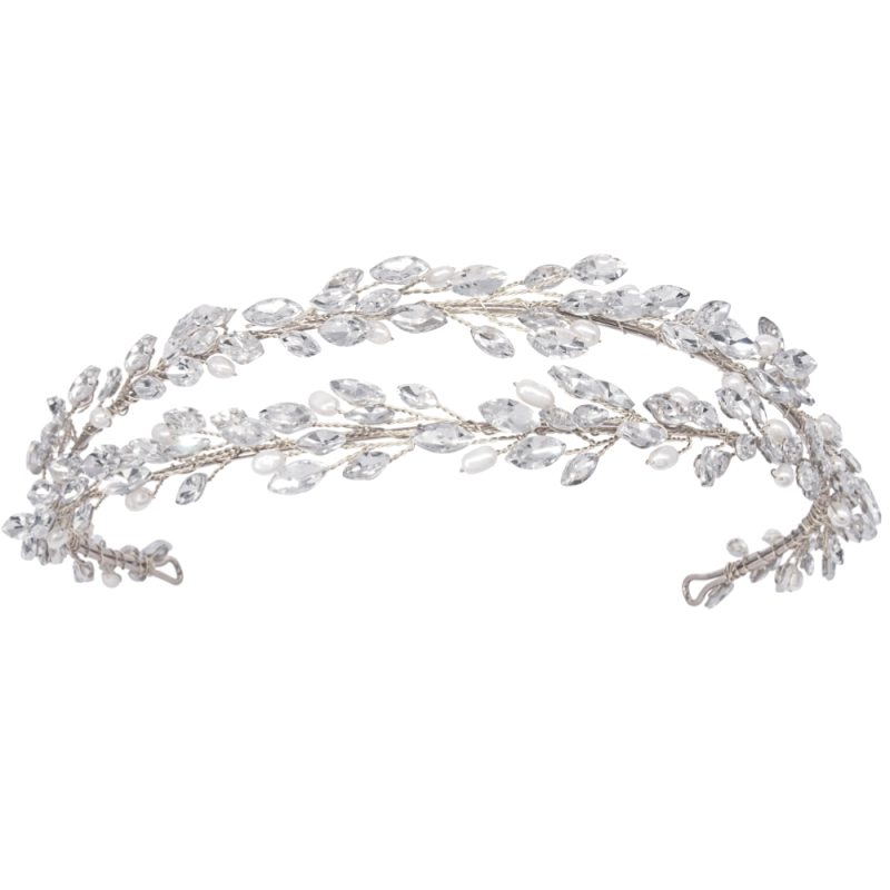 Double strand crystal headband