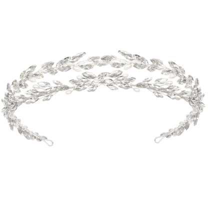 Double strand crystal headband